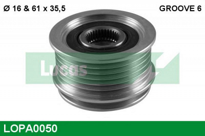 LUCAS ENGINE DRIVE lopa0050 -  Механизм свободного хода генератора